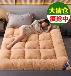 新疆加厚羊羔绒床垫床褥1.8m1.5榻榻米单人双人床褥子垫被2x2
