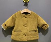 韩国中小童装 冬男女童宝宝姜黄色棉衣 棉袄 洋气保暖外套