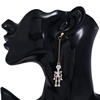 欧美万圣节饰品创意个性骷髅头，耳环吊坠合金滴油流苏耳环