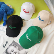 韩国帽子女夏天时尚，ins绿色棒球帽韩版潮男米色，鸭舌帽百搭学生帽