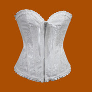 白色宫廷式束身衣，收腹紧身胸衣corset马甲，内衣塑腰束腰钢骨塑身衣