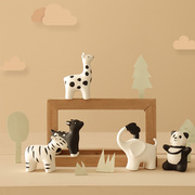 北欧创意小动物摆件儿童房电视柜装饰品送生日礼物小朋友生辰送礼