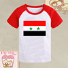 学校学生运动会短袖男童装女孩，长袖班服纪念叙利亚国旗t恤衫