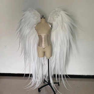 超大白色天使翅膀cosplay装饰影楼拍照道具成人写真摄影翅膀背饰