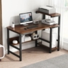 电脑桌台式简约办公桌现代网红钢木可以放打印机，收纳小户型书桌