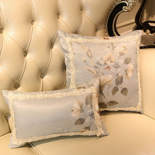 欧式沙发抱枕靠垫客厅家用高档奢华美式蕾丝，床头大靠垫套腰枕含芯