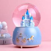 自动飘雪城堡水晶球，音乐盒八音盒摆件儿童生日礼物，女生女友圣诞节