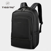 Tigernu男士防泼水尼龙双肩包 USB充电15.6寸笔记本电脑包大容量