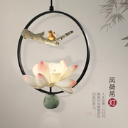 现代新中式创意吊灯餐厅吧台阳台走廊床头小吊灯田园小鸟装饰灯具