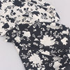 高档提花豹纹夏季雪纺布料法式高级黑白碎花长裙印花雪纺裙面料