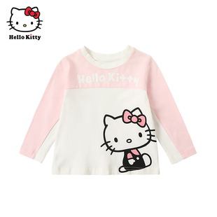 采童庄HelloKitty童装女童上衣打底衫春秋休闲棉圆领长袖T恤
