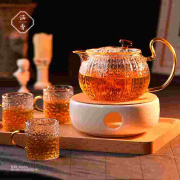 涵香花茶壶套装下午茶玻璃茶具，蜡烛加热水果茶壶，女英士花茶杯套装