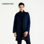 伦敦雾秋季男士连帽中长款变化风衣商务休闲潮帅气设计感大衣外套