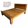 纯实木床双单人环保结实大料家具老榆木床，新中式平尾1.8米1.2