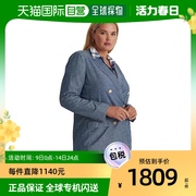 香港直邮潮奢 Lauren Ralph Lauren 女士加大码双排扣青年布西装