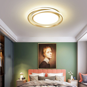 2022金色圆形led卧室房间餐厅吸顶灯极简约创意个性轻奢灯饰