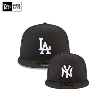 NEWERA棒球帽MLB洛杉矶道奇LA纽约扬基NY全封黑白基本款街头男女