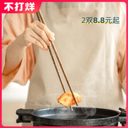 加长筷子油炸家用鸡翅木快火锅防烫捞面筷炸油条的长筷公筷子套装