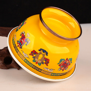 供供水碗藏式八吉祥碗酥油茶碗民族风搪瓷碗饭碗藏族蒙古族茶碗