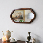 法式复古装饰镜子挂墙面，卫生间主卧餐厅，客厅壁挂实木框中古梳妆镜