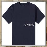 uniform experiment Authentic Logo 潮流休闲男士T恤海军蓝