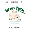 可爱鸭子兔子动物卡通字母，印花辅料柯式过粉热转印烫画贴图案