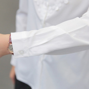 欧洲站白色衬衫女设计感小众洋气2022年春秋冬季加绒长袖上衣