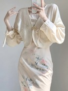 新中式国风雪纺防晒衣女夏配裙子外搭小披肩短款开衫外套罩衫