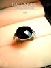 超精致黑色玛瑙水晶戒指中食指钻戒子情侣对戒韩国款式时尚饰品