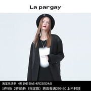 纳帕佳西装外套2023秋冬女式黑色长袖休闲宽松设计感小众上衣