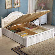 高箱储物床现代简约1.8米床架，单人床1.5米双人床主卧室收纳实木床