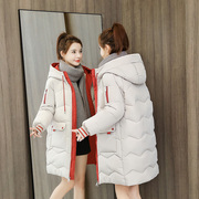 反季中长款羽绒棉服，女韩版宽松棉袄2023年冬装小个子棉衣外套