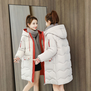 反季中长款羽绒棉服女韩版宽松棉袄2023年冬装，小个子棉衣外套