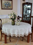 欧式高档奢华圆桌桌布，布艺茶几台布圆形客厅，家用长方形床头柜机洗