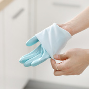 加厚植绒手套家务厨房，洗碗清洁洗衣家用干活防水橡胶手套加绒