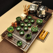 中迪紫砂功夫茶具套装整套家用陶瓷四合一茶台茶海全自动实木茶盘