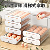 双层鸡蛋收纳盒冰箱专用保鲜盒子整理架托神器滚蛋食品级装放抽屉