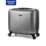 新smooire思慕尔纯pc，拉杆箱万向轮16寸商务，登机行李箱旅行箱包男