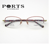 PORTS宝姿眼镜女士半框镜架配近视钛金属大框光学眼镜POF22012