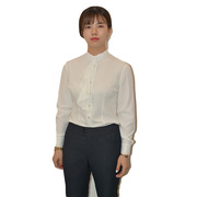 晶斯侯平按职业装长袖女衬衫，安装银行工作服，女装白色衬衣大码制服