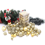 盒装金粉布置圣诞镂空装饰品球球吊饰哑光个节亮010挂件球圣诞树