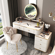 高级感轻奢梳妆台简约现代多功能双层实木化妆台，小户型卧室化妆桌