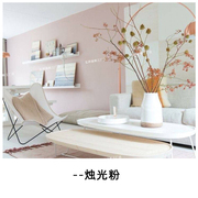 定制粉红玫红色墙漆涂料卧室公主粉彩色乳胶漆室内家用自刷油漆墙