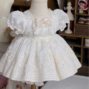 西班牙公主蓬蓬裙礼服生日装备，夏天短袖洋装洛丽塔，甜美宝宝连衣裙