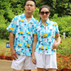 海南岛服沙滩服衬衫，夏威夷短袖衬衫男女，三亚旅游衣服情侣宽松套装