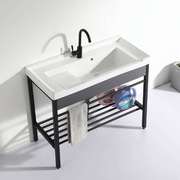 陶瓷洗衣盆带搓衣板一体台盆洗手盆带搓板阳台超深洗衣槽水池脸盆