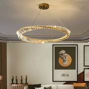 客厅水晶吊灯意式轻奢大厅主灯2024简约环形餐厅卧室艺术灯具