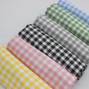 绿色黄色蓝色粉色，大格子布料，纯棉斜纹床单床品桌布手工面料