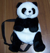 可爱仿真熊猫背包儿童双肩包布娃娃毛绒熊猫公仔创意玩偶四川国宝