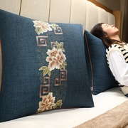 新中式沙发靠垫靠背大抱枕套客厅床上软包护腰靠背垫含芯床头靠枕